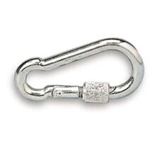Mousqueton à vis acier zingué Ø10mm 100mm gris - CHAPUIS