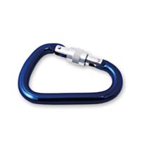 Mousqueton à linguet et vis aluminium bleu foncé L110mm - CHAPUIS