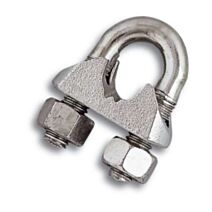 4 Serre-câbles étrier acier zingue L20,5mm x4 semelle fonte gris - CHAPUIS