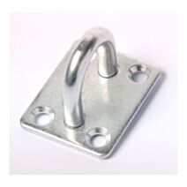 2 Platines à œil acier inoxydable Ø35x40mm + Fil Ø6mm - CHAPUIS