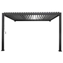 Pergola adossée CALY alu gris anthracite 4x3m