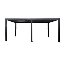 Pergola autoportante bioclimatique Caly alu gris anthracite 6x3m