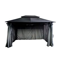 Tonnelle Léa acier gris anthracite 400x300x275cm