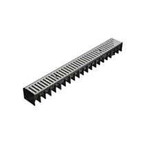 Caniveau polypropylène 100x12x9,2cm + grille acier galvanisé - FITT