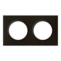 Plaque 2 postes noir velour Dooxie - LEGRAND