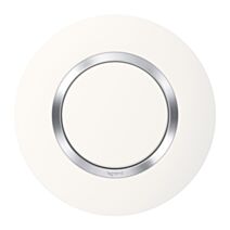 Plaque 1 poste Doxxie chrome ronde - LEGRAND