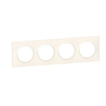 Plaque de finition Dooxie 4 postes blanc