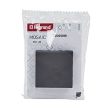 Poussoir 2 modules Mosaic 130x85x40mm noir - LEGRAND