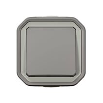 Poussoir NO Plexo complet saillie gris 10A - LEGRAND