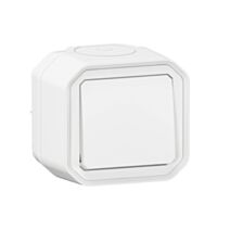 Interrupteur va-et-vient Plexo complet saillie blanc 10A - LEGRAND