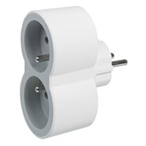 Fiche biplite 2 prises frontales avec terre 16A - LEGRAND