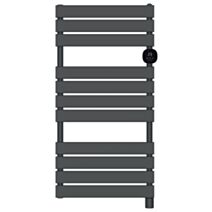 Sèche-serviette inertie fluide Isapla barres plates 500W Gris - INVENTIV