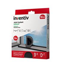Joint isolant Caoutchouc Adhésif 5-7mm L6m Noir - INVENTIV