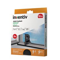 Joint isolant Caoutchouc Adhésif 3-5mm L6m Noir - INVENTIV