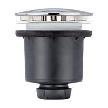 Bonde de douche Tourbillon verticale pour receveur Ø90mm, dôme abs chromé - INVENTIV