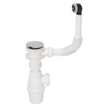 Siphon et bonde à fermeture quick-clac pour lavabo - INVENTIV