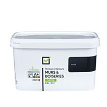 Peinture intérieure satin 2,5L Noir A5