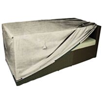 Housse salon bas 130x75x60cm beige - INVENTIV