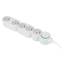 Multiprise 5 Prises 16A 1,5m Blanc - INVENTIV