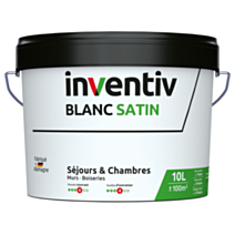Peinture Séjours & Chambres Blanc satin 10L - INVENTIV