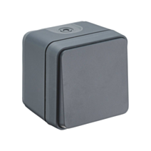 Interrupteur va-et-vient étanche IP55 Terra Anthracite - INVENTIV