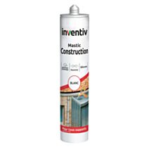 Mastic Construction silicone blanc 300 mL - INVENTIV
