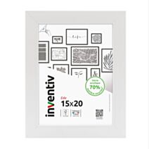 Cadre photo Eda blanc 15x20cm - INVENTIV