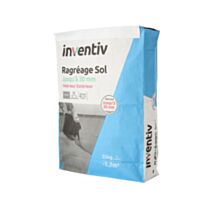 Réagréage sol intérieur jusqu'à 30mm gris 25kg - INVENTIV