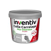 Colle carrelage en pâte Mur Intérieur blanc 1kg - INVENTIV