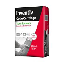 Colle carrelage Int/Ext tous formats gris 25kg - INVENTIV