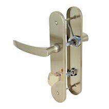 2 poignées de porte Raph entraxe 165 conda alu/acier nickel mat - INVENTIV