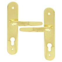 2 poignées de porte Raph entraxe 165 cylindre alu/acier nickel mat - INVENTIV