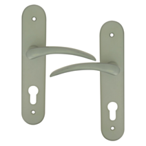 2 poignées de porte Tani entraxe 165 cylindre aluminium finition inox - INVENTIV