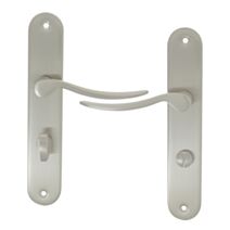 2 poignées de porte Ezia entraxe 195 conda alu/acier nickel mat - INVENTIV