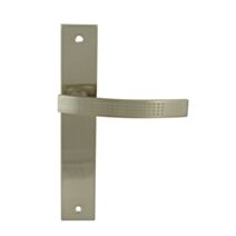 2 poignées de porte Mael entraxe 195 sans trou alu/acier nickel mat - INVENTIV