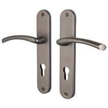 Poignée de porte extérieure Côme entraxe 195 cylindre ocre alu - INVENTIV