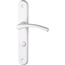 Poignée de porte Poly entraxe 195 condamnation blanc alu  - INVENTIV