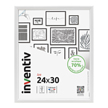 Cadre photo Iza blanc 24x30cm - INVENTIV