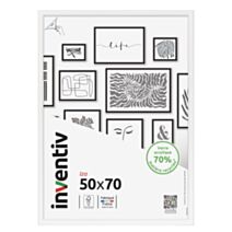 Cadre Iza bois 50x70cm blanc - INVENTIV