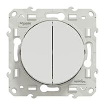 Double interrupteur va-et-vient à assembler Odace blanc - SCHNEIDER ELECTRIC