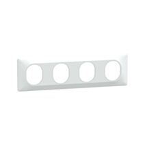Plaque quadruple horizontale Ovalis blanc - SCHNEIDER ELECTRIC