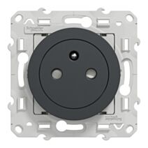 Prise avec terre affleurante à assembler Odace anthracite - SCHNEIDER ELECTRIC