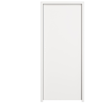 Bloc porte mélaminé blanc poussant droit 83cm - BALLAY