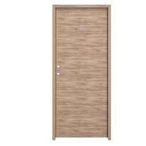 Bloc porte mélaminé chêne foncé poussant gauche 83cm - BALLAY