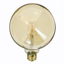 Ampoule filament LED G125 E27 12,4x12,4cm transparent blanc chaud - XANLITE