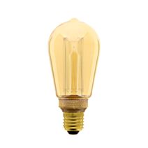 Ampoule LED ST64 Hologramme verre ambré 14,3x6,4x6,3cm blanc chaud - XANLITE