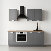 Fileur angle Torino stratifié anthracite brillant 713x100 2 parties - RBSISTEMS