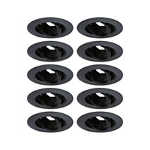 Encastré GU10 orientable Ø90mm x10 max.10W noir - PAULMANN