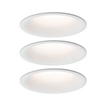 Encastré Cymbal fixe D.77mm module LED Coin x3 6,7W 440lm 2700K grad. blc IP44 - PAULMANN