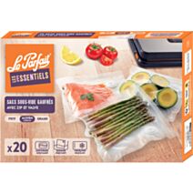 20 Sacs Zippés Avec Valve Sous-Vide 20x30cm - LE PARFAIT